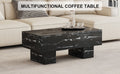 The Black Coffee Table Has Patterns. Modern Rectangular Table, Suitable For Living Rooms And Apartments. 43.3