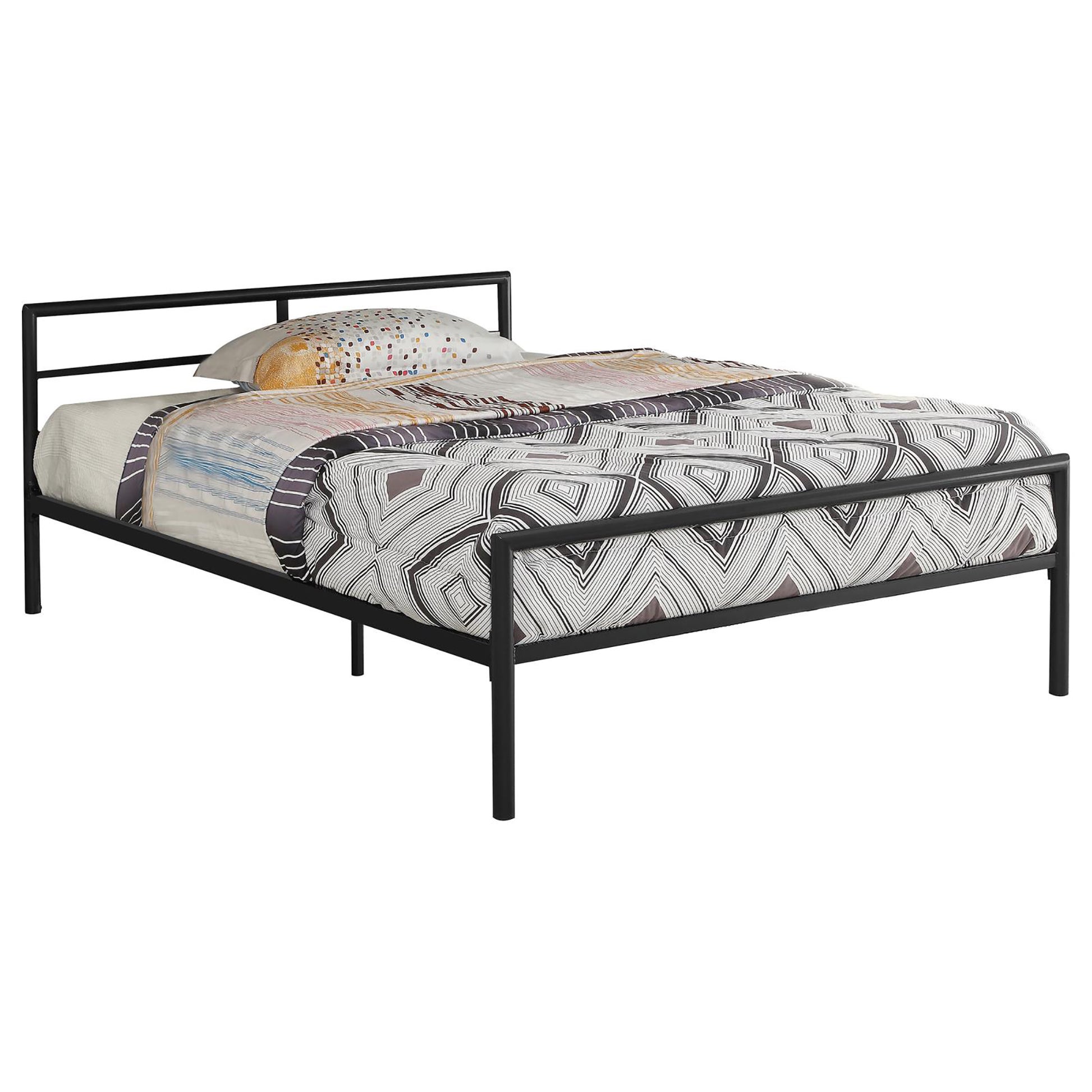 Gunmetal Metal Bed Full Grey Metal Bedroom Contemporary,Modern Kids Metal