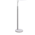 White And Stain Nickel Trio Drum Shade Floor Lamp Silver Table&Floor Lamps Contemporary,Modern Living Room Metal