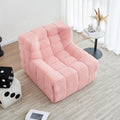 Bean Bag Chair Sofa, Sherpa Beanbag Chair Couch For Adults, Armless Tufted Bean Bag Lounge Soft Comfy Chair For Bedroom, Living Room Or Balcony Pink Pink Foam