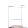 Betony White Twin Canopy Bed Twin White Metal Bedroom Traditional Canopy Metal