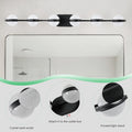 Vanity Lights With 6 Led Bulbs For Bathroom Lighting Black Black Modern Acrylic