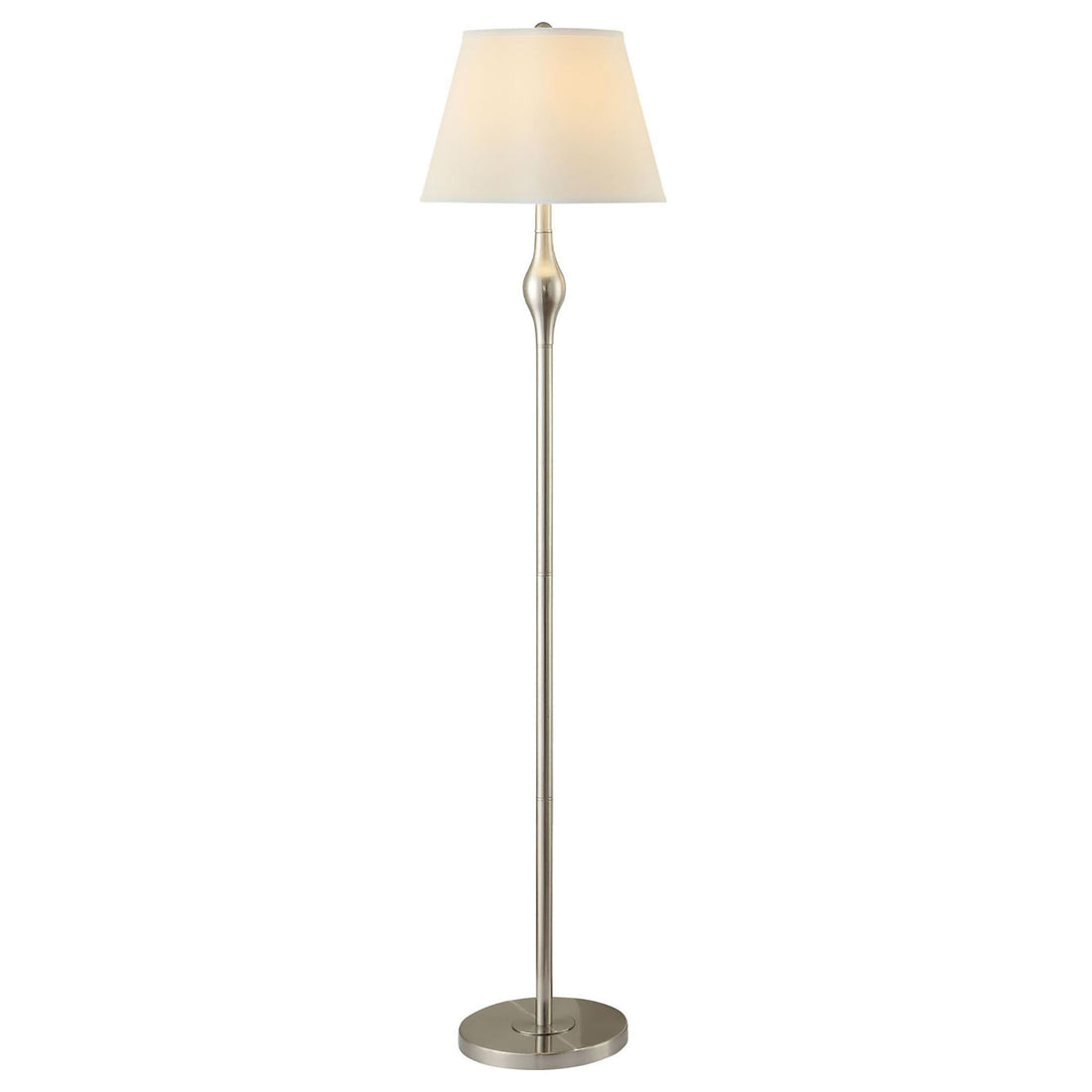 Beige And Brushed Nickel 3 Piece Lamp Set Silver Table&Floor Lamps Contemporary,Modern Living Room Metal