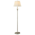 Beige And Brushed Nickel 3 Piece Lamp Set Silver Table&Floor Lamps Contemporary,Modern Living Room Metal