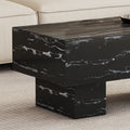 The Black Coffee Table Has Patterns. Modern Rectangular Table, Suitable For Living Rooms And Apartments. 43.3