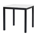 5 Piece Counter Height Dining Table Set With One Faux Marble Top Dining Table And Four Velvet Upholstered Chairs,Black Black Mdf