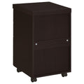 Cappuccino 3 Drawer Mobile File Cabinet Mobile File Cabinets 3 4 Drawers Brown Office Drawers Included Transitional Wood