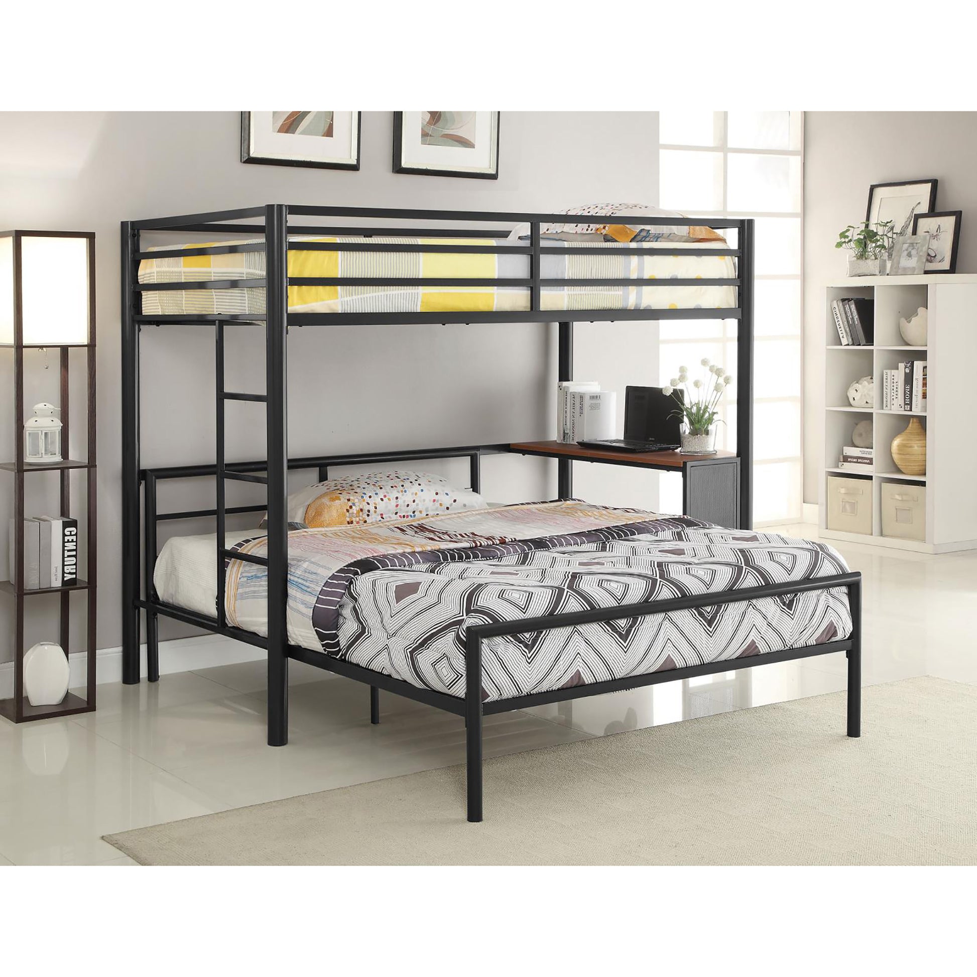 Gunmetal Metal Bed Full Grey Metal Bedroom Contemporary,Modern Kids Metal