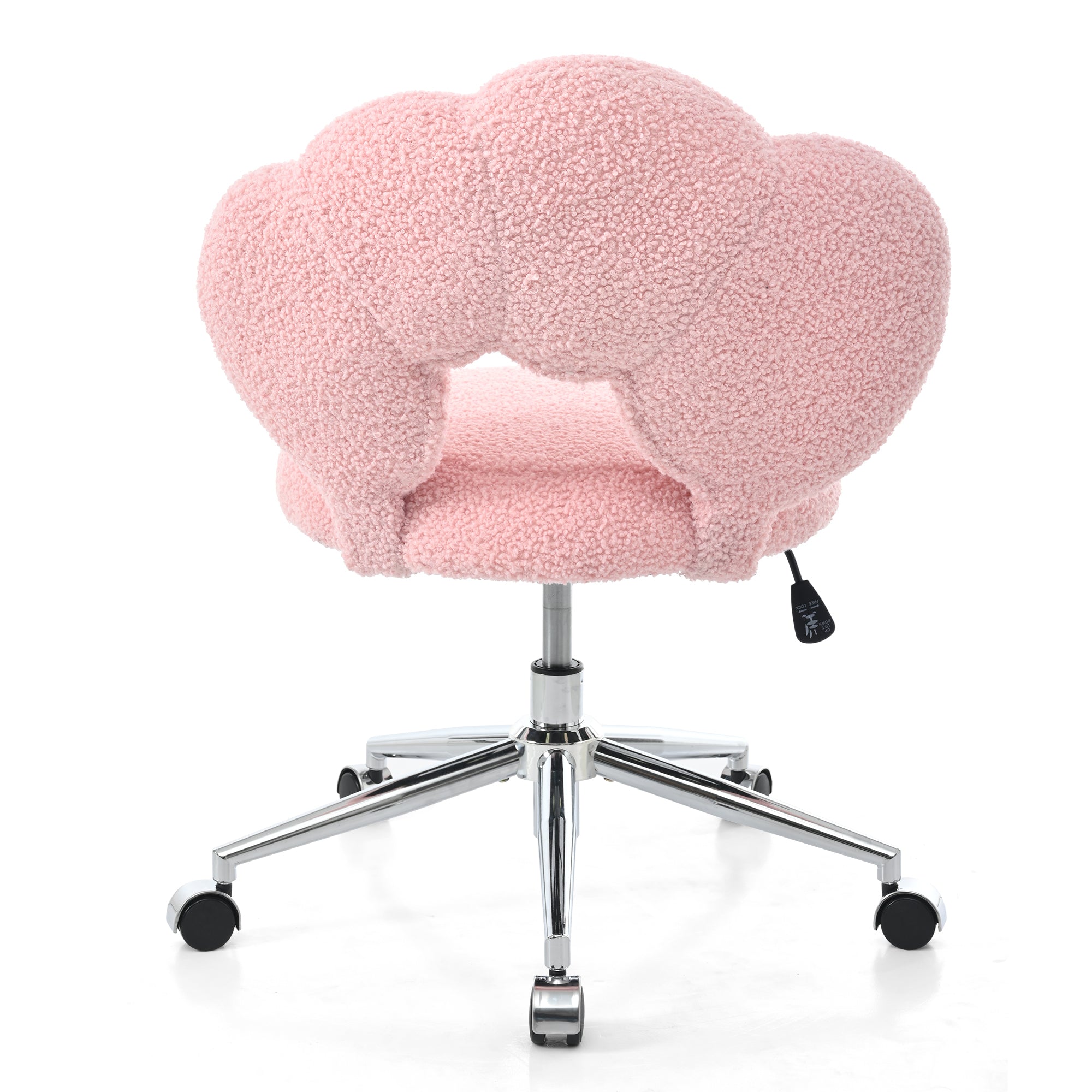360 Swivel Height Adjustable,Swivel Chair,Teddy pink-teddy