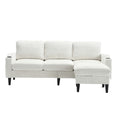 United Storage Sofa Living Room Sofa Cozy Sectional Sofa Beige Chenille 3 Seat