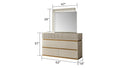 Delfano Modern Style Mirror Made With Wood In Beige Beige Bedroom Contemporary,Modern Mirror Included Solid Wood Mdf Wood