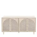 4 Door Cabinet, Suitable For Bedroom, Living Room, Study Natural Mdf