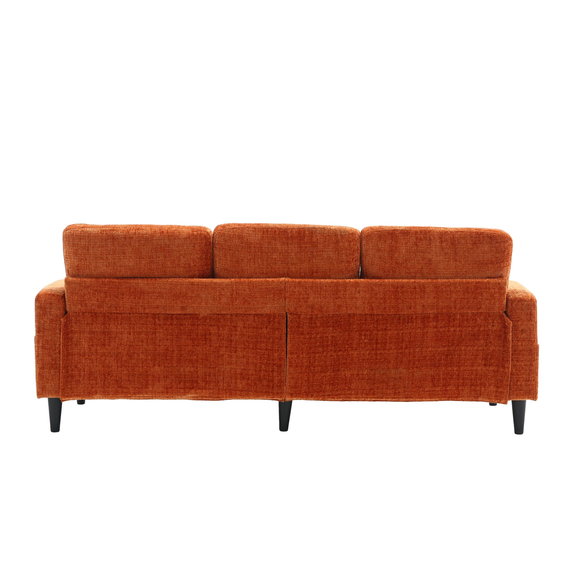 United Storage Sofa Living Room Sofa Cozy Sectional Sofa Orange Polyester 3 Seat