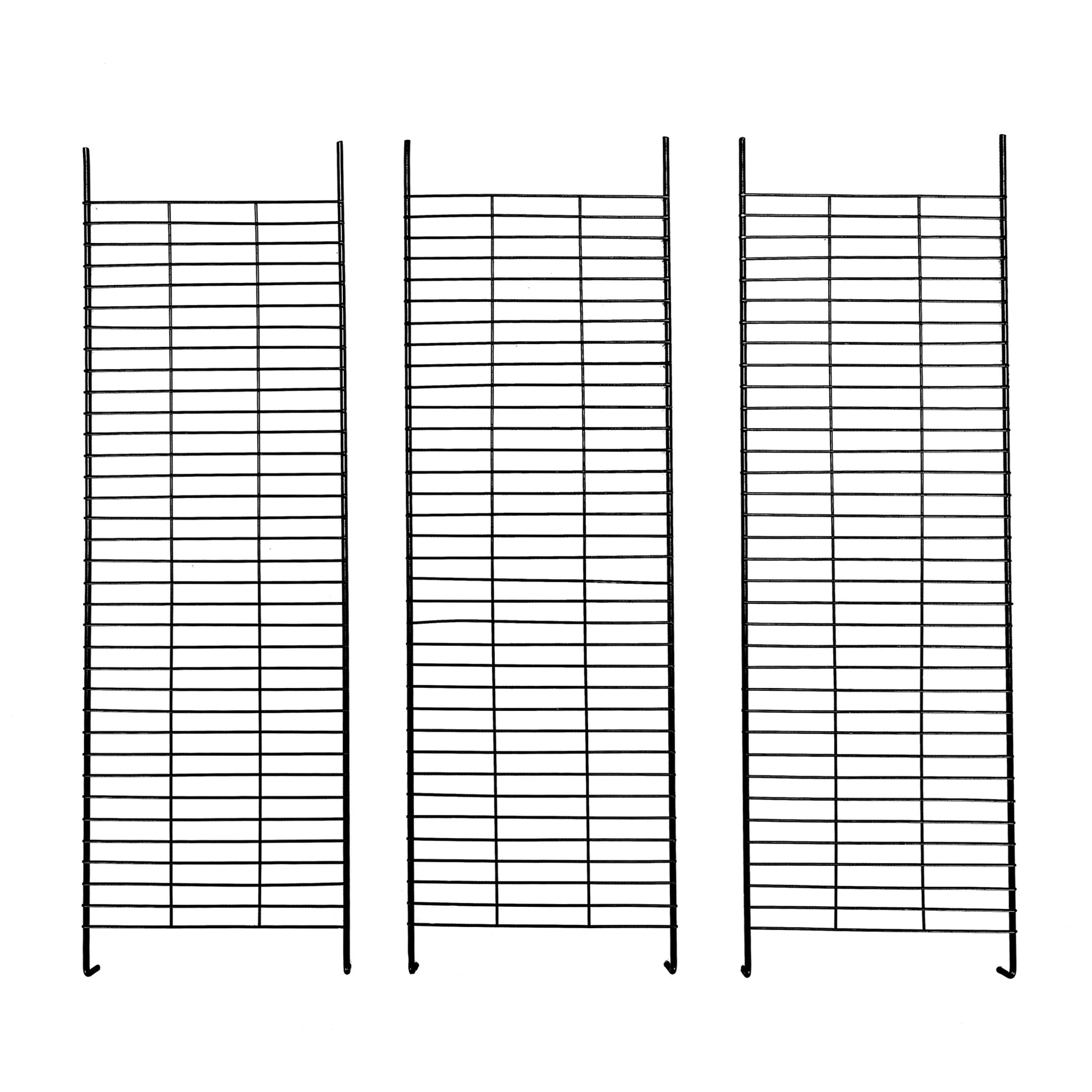 3 Tier Wire Cat Cage, Large Kennels Playpen With 3 Platforms, 3 Ramp Ladders And 4 Doors, Black Black Metal