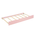 Wood Twin Size House Bed With Trundle And Storage, Pink Box Spring Not Required Twin Pink Wood Bedroom Bed Frame Solid Wood Mdf