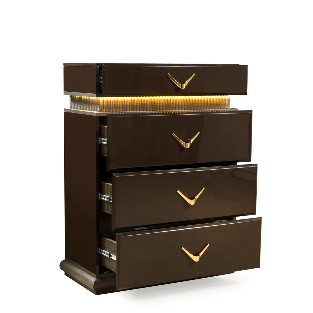 Dunhill Modern Style 4 Drawer Chest Made With Wood In Brown Brown Brown Bedroom Modern Solid Wood Mdf Wood