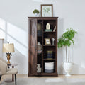 Tall Storage Cabinet Barn Door Storage Country Wood Rustic Farmhouse Pantry Cupboard Sliding Door Kitchen Organizer Furniture Home Drawer Shelves L39.37''*W15.75''*H74.4'' Espresso Espresso Mdf