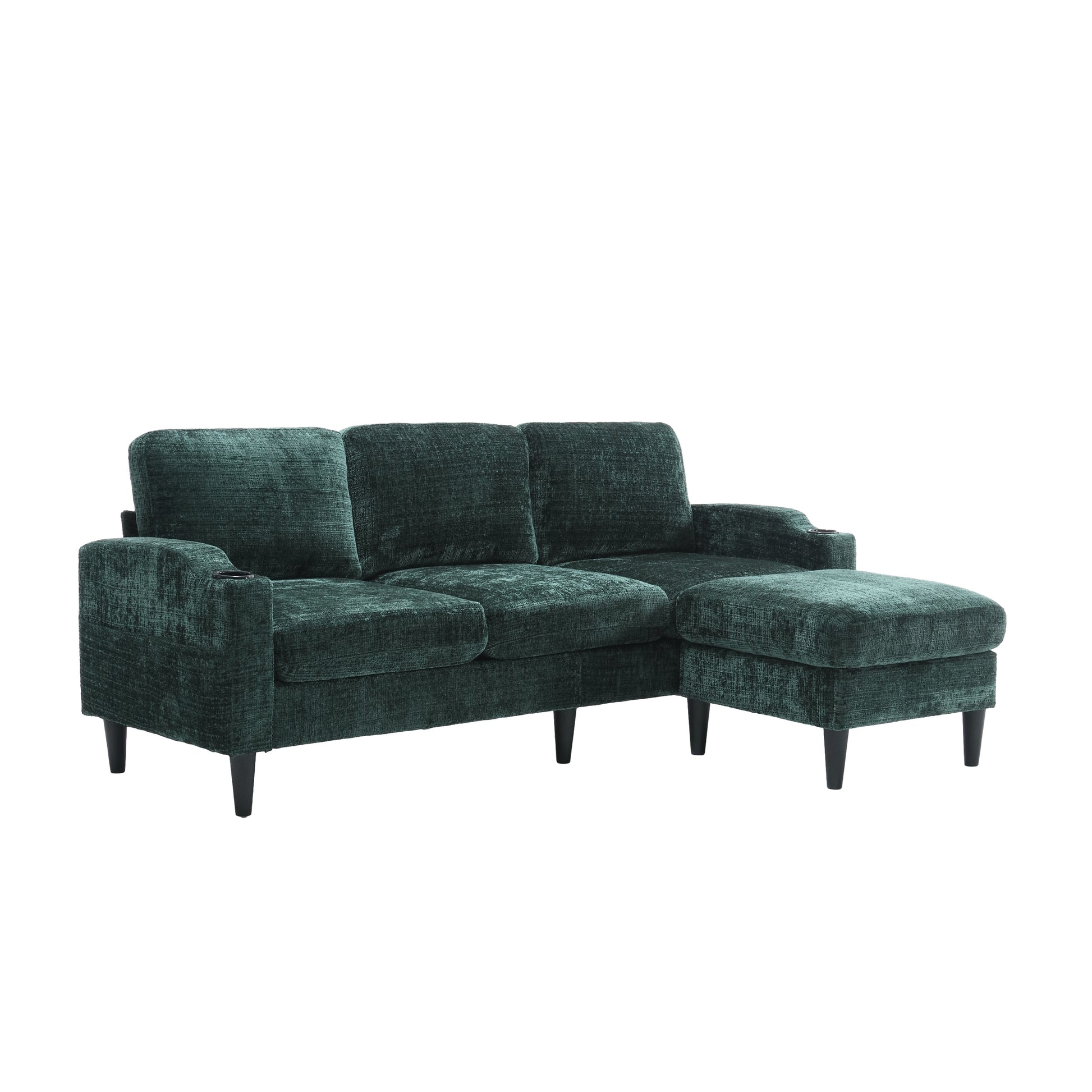 United Storage Sofa Living Room Sofa Cozy Sectional Sofa Emerald Polyester 3 Seat