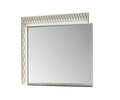 Delfano Modern Style Mirror Made With Wood In Beige Beige Bedroom Contemporary,Modern Mirror Included Solid Wood Mdf Wood