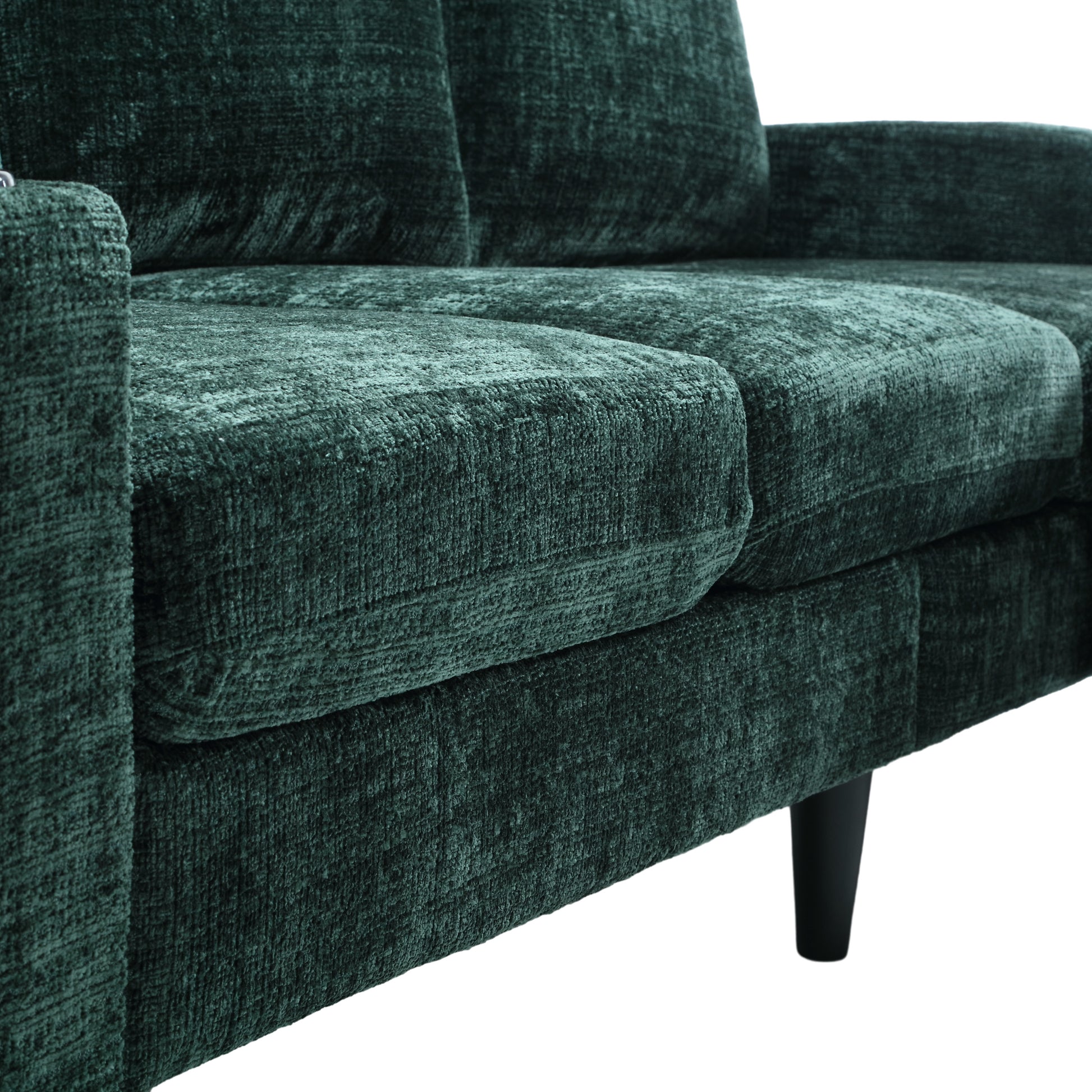 United Storage Sofa Living Room Sofa Cozy Sectional Sofa Emerald Polyester 3 Seat