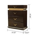 Dunhill Modern Style 4 Drawer Chest Made With Wood In Brown Brown Brown Bedroom Modern Solid Wood Mdf Wood