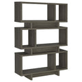 Weathered Grey 5 Shelf Bookcase 5 Grey Gray Horizontal Office Open Back Wood Contemporary,Modern Wood