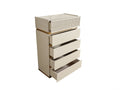 Delfano Modern Style 5 Drawer Chest Made With Wood In Beige Beige Bedroom Contemporary,Modern Solid Wood Mdf Wood