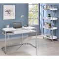 Glossy White 4 Shelf Open Back Bookcase 4 White Standard Horizontal Office Closed Back Wood Contemporary,Modern Wood