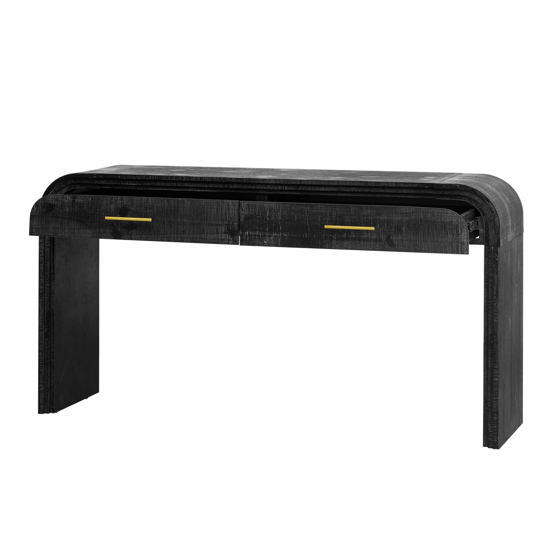 Unique Retro Three Piece Set Containing Sideboard, Console Table And Coffee Table, Suitable For Dining Room, Living Room And Entrance Antique Black Antique Black Mdf