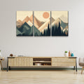 3 Panels Framed Abstract Wood Grain Boho Style Mountain & Forest Canvas Wall Art Decor,3 Pieces Mordern Canvas Decoration Painting For Office,Dining Room,Living Room, Bedroom Decor Ready To Hang Rectangle Framed Multicolor Oversized 41In Canvas Nature