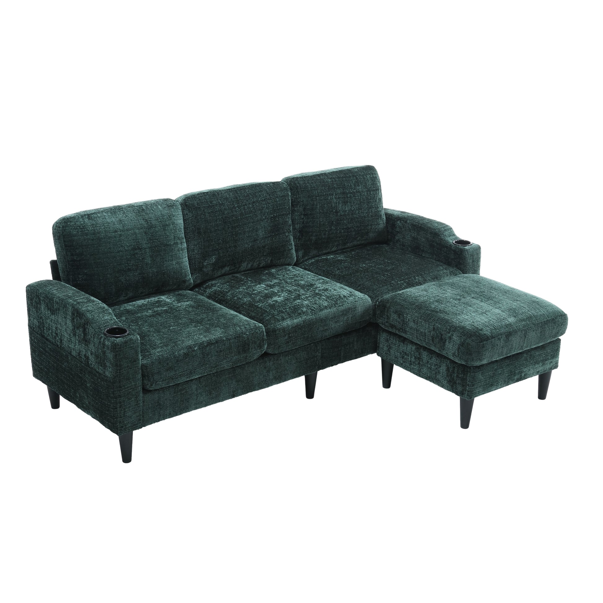 United Storage Sofa Living Room Sofa Cozy Sectional Sofa Emerald Polyester 3 Seat