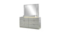 Da Vinci Modern Style 6 Drawer Dresser Made With Wood In Gray Gray Bedroom Contemporary,Modern Solid Wood Mdf Wood