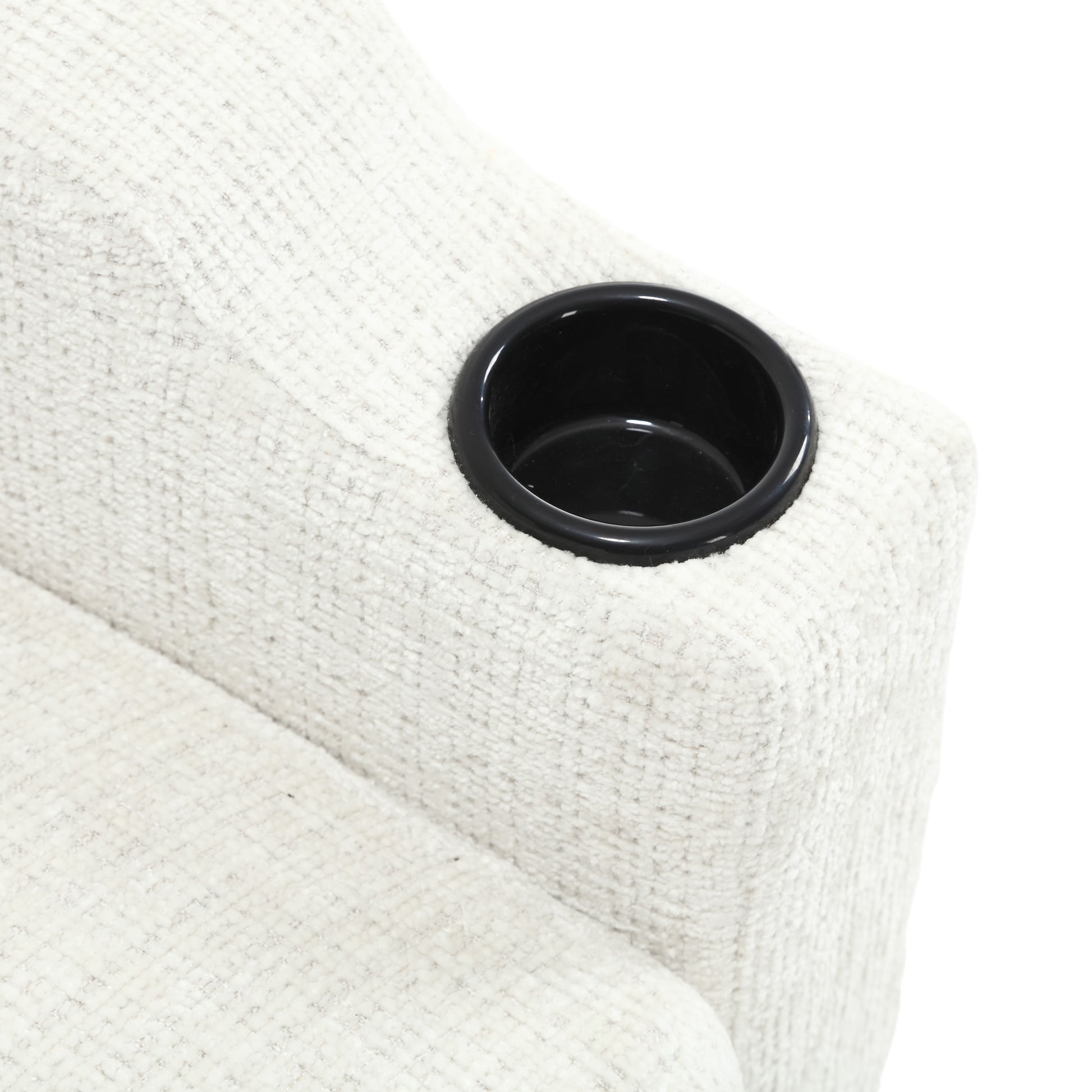 United Storage Sofa Living Room Sofa Cozy Sectional Sofa Beige Chenille 3 Seat