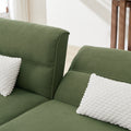 Convertible Futon Sofa Bed, Adjustable Couch Sleeper, Modern Couch Corduroy Fabric Comfy Sofa Bed With Wooden Legs & 2 Pillows For Apartment, Living Room, Studio. Green Green Foam Fabric