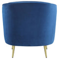 Blue Channel Tufted Chair Solid Blue Primary Living Space Contemporary,Modern Accent Chairs Solid Back Foam Upholstered