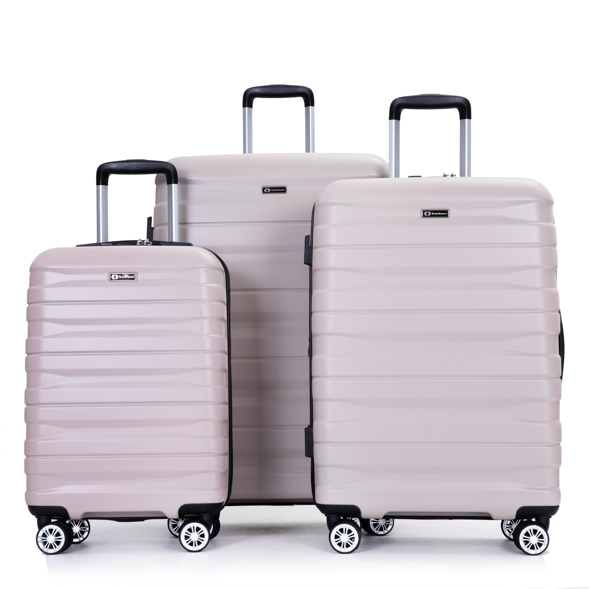 3 Piece Luggage Sets PC Lightweight & Durable sand-pc