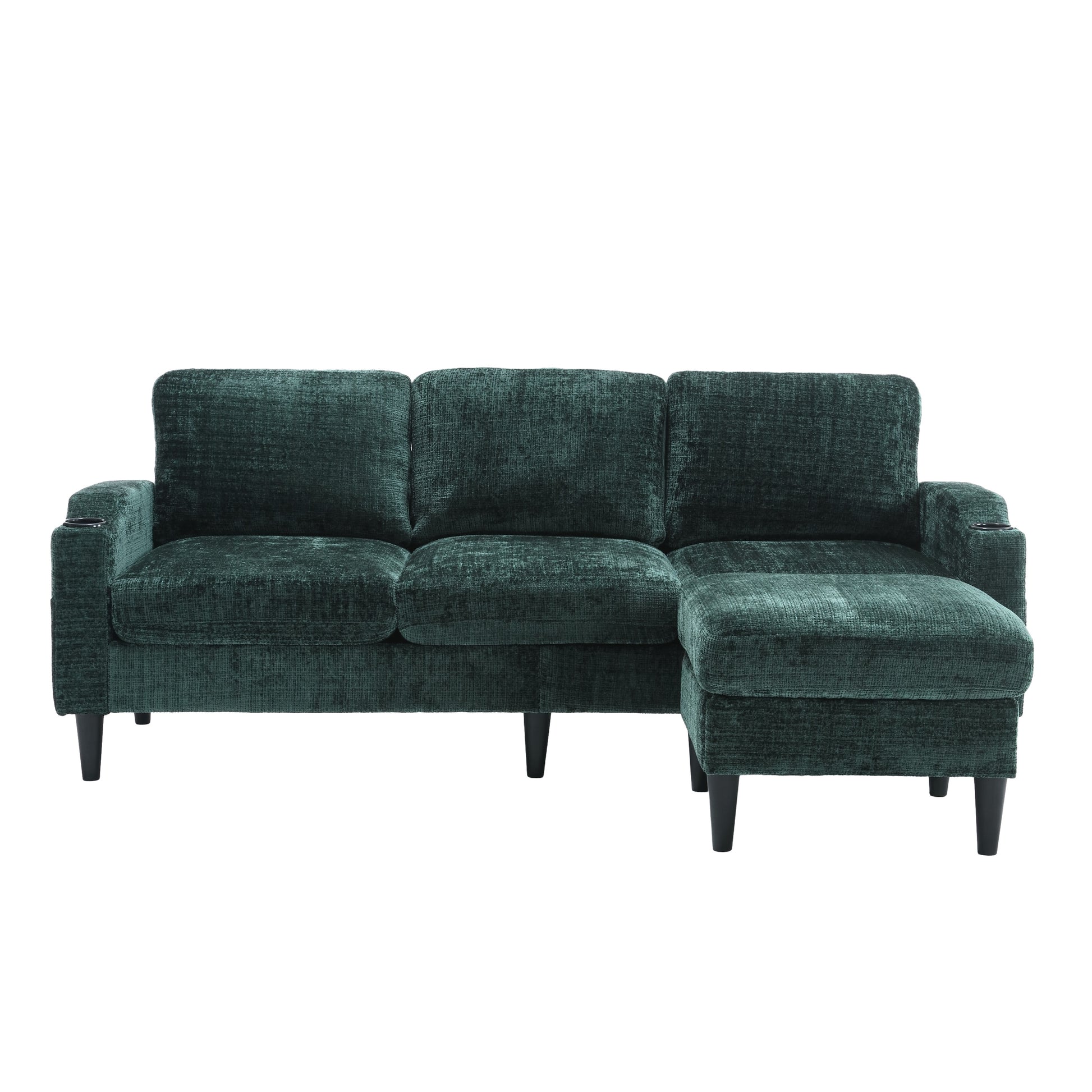 United Storage Sofa Living Room Sofa Cozy Sectional Sofa Emerald Polyester 3 Seat
