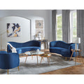 Blue Channel Tufted Chair Solid Blue Primary Living Space Contemporary,Modern Accent Chairs Solid Back Foam Upholstered