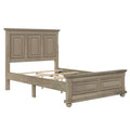 Traditional Town And Country Style Pinewood Vintage Full Bed, Stone Stone Gray Pine