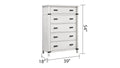 Loretta Modern Style 5 Drawer Chest Made With Wood In Antique White Antique White Bedroom Modern Solid Wood Mdf Wood