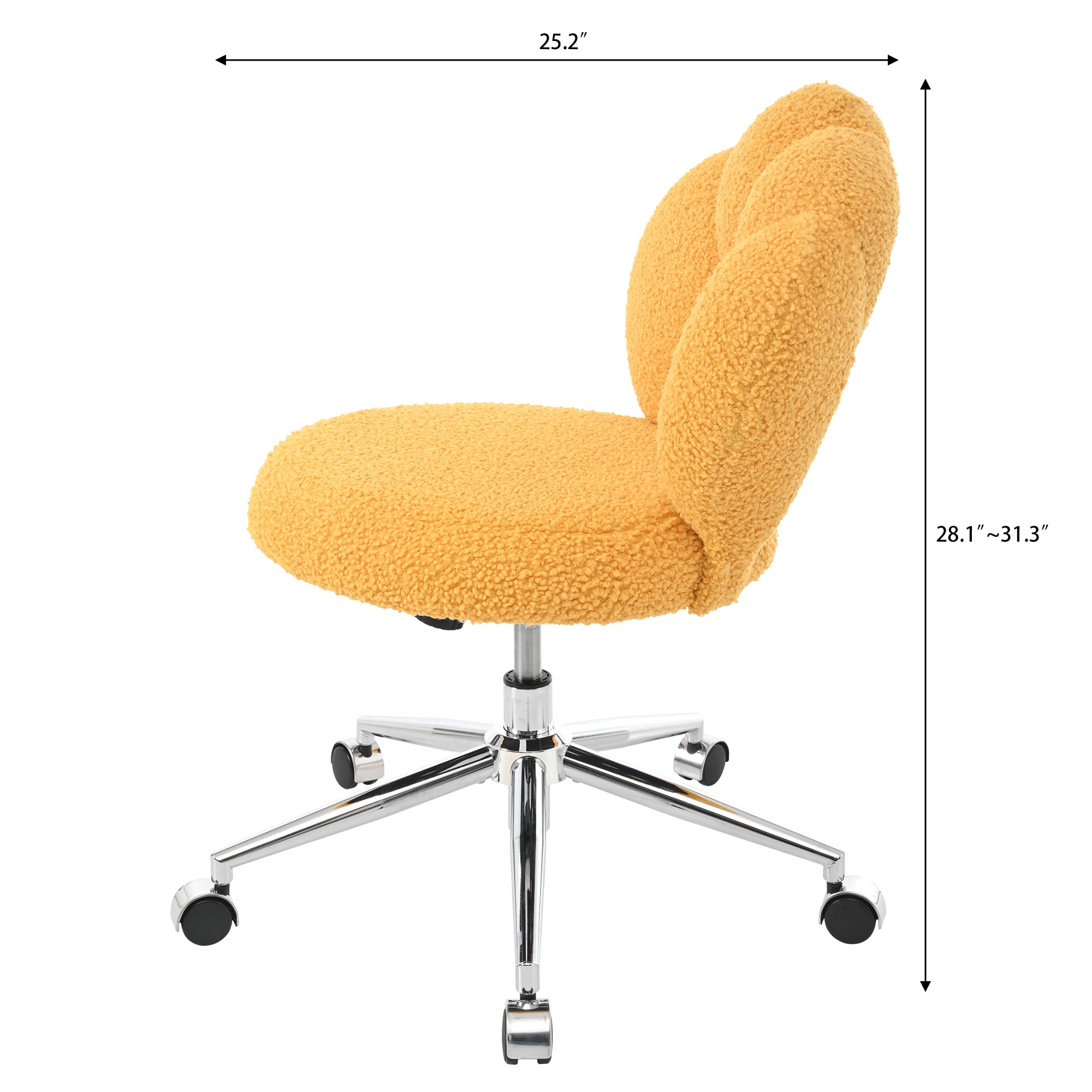 360 Swivel Height Adjustable,Swivel Chair,Teddy yellow-teddy