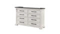 Transitional Style 8 Drawer Dresser Made With Wood In Antique White Antique White White Bedroom Transitional Solid Wood Mdf Wood