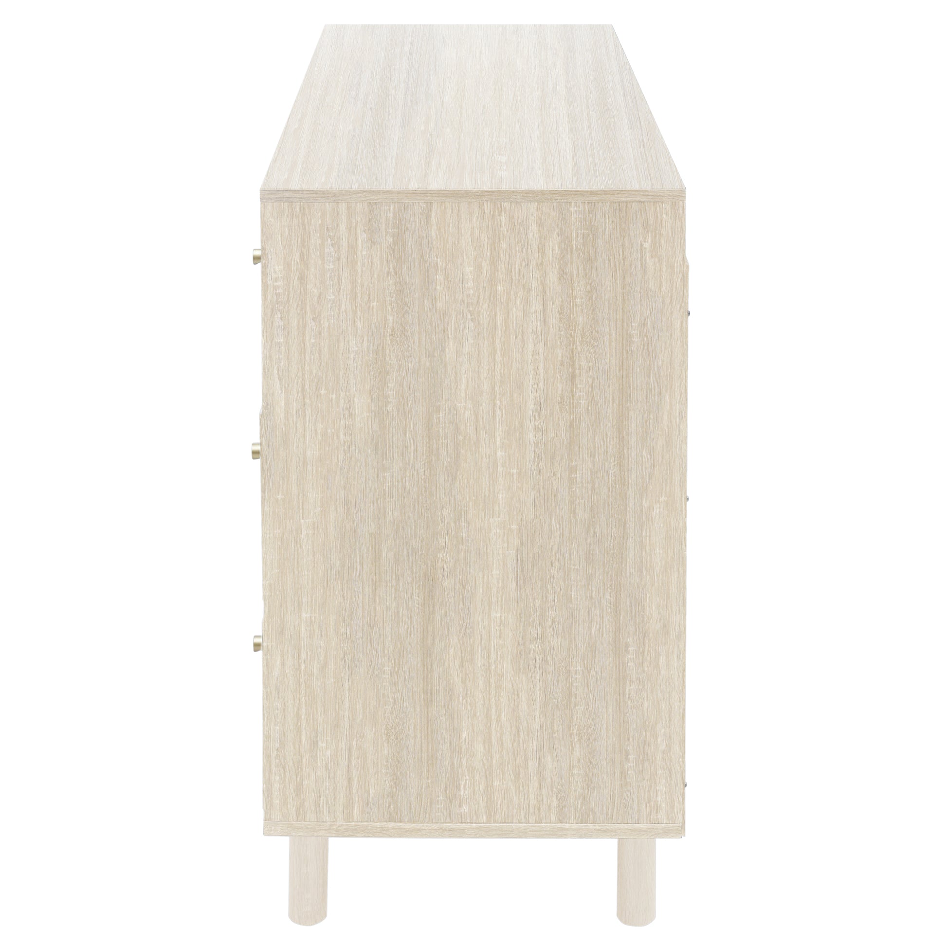 2 Door 3 Drawer Cabinet, Suitable For Bedroom, Living Room, Study Natural Mdf