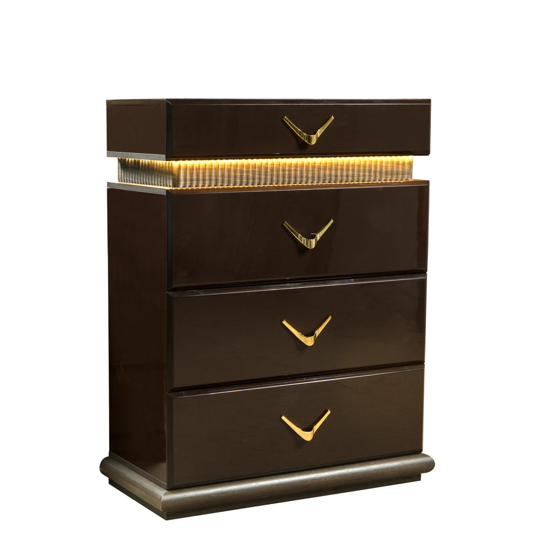 Dunhill Modern Style 4 Drawer Chest Made With Wood In Brown Brown Brown Bedroom Modern Solid Wood Mdf Wood