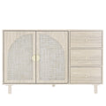 2 Door 3 Drawer Cabinet, Suitable For Bedroom, Living Room, Study Natural Mdf