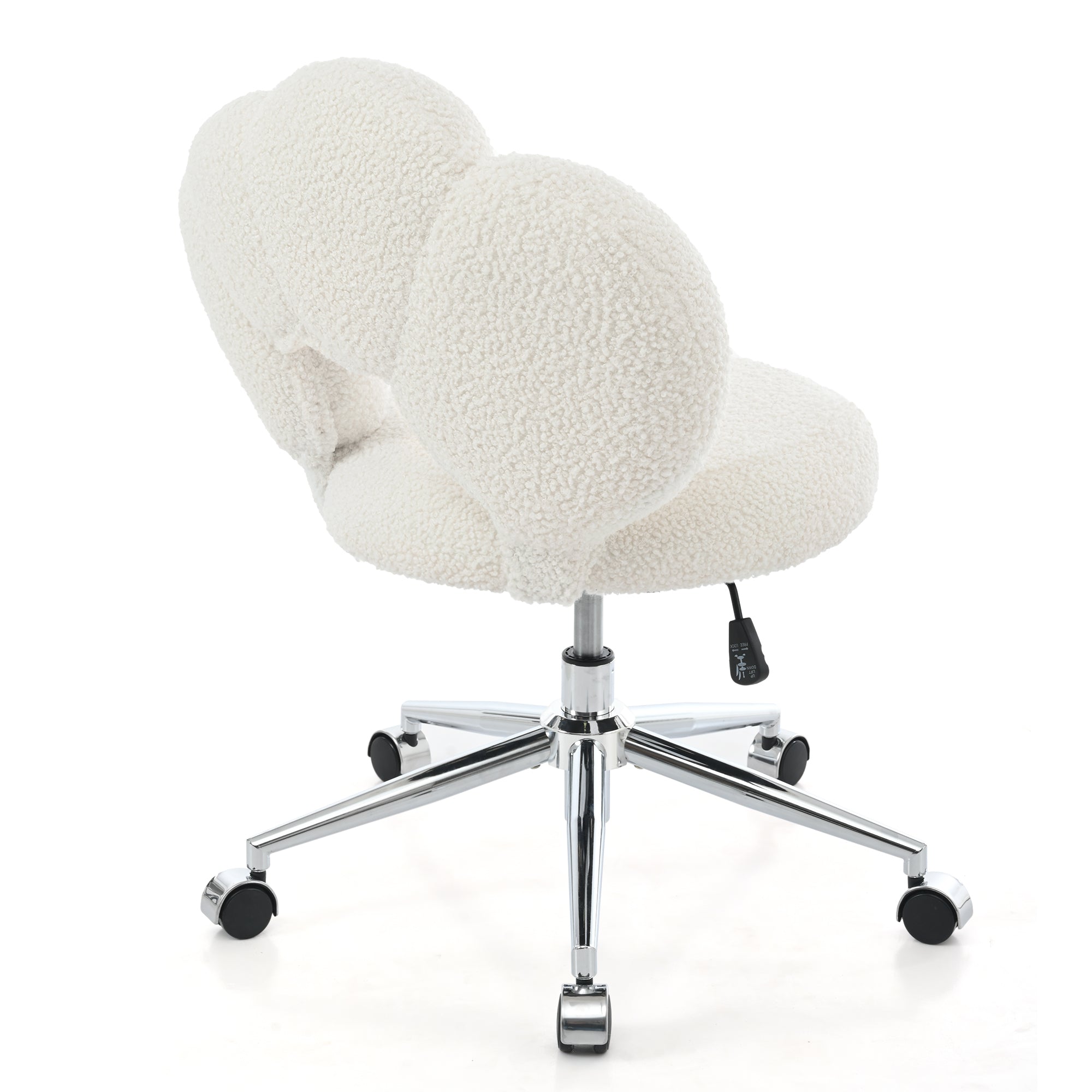 360 Swivel Height Adjustable,Swivel Chair,Teddy white-teddy