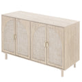 4 Door Cabinet, Suitable For Bedroom, Living Room, Study Natural Mdf