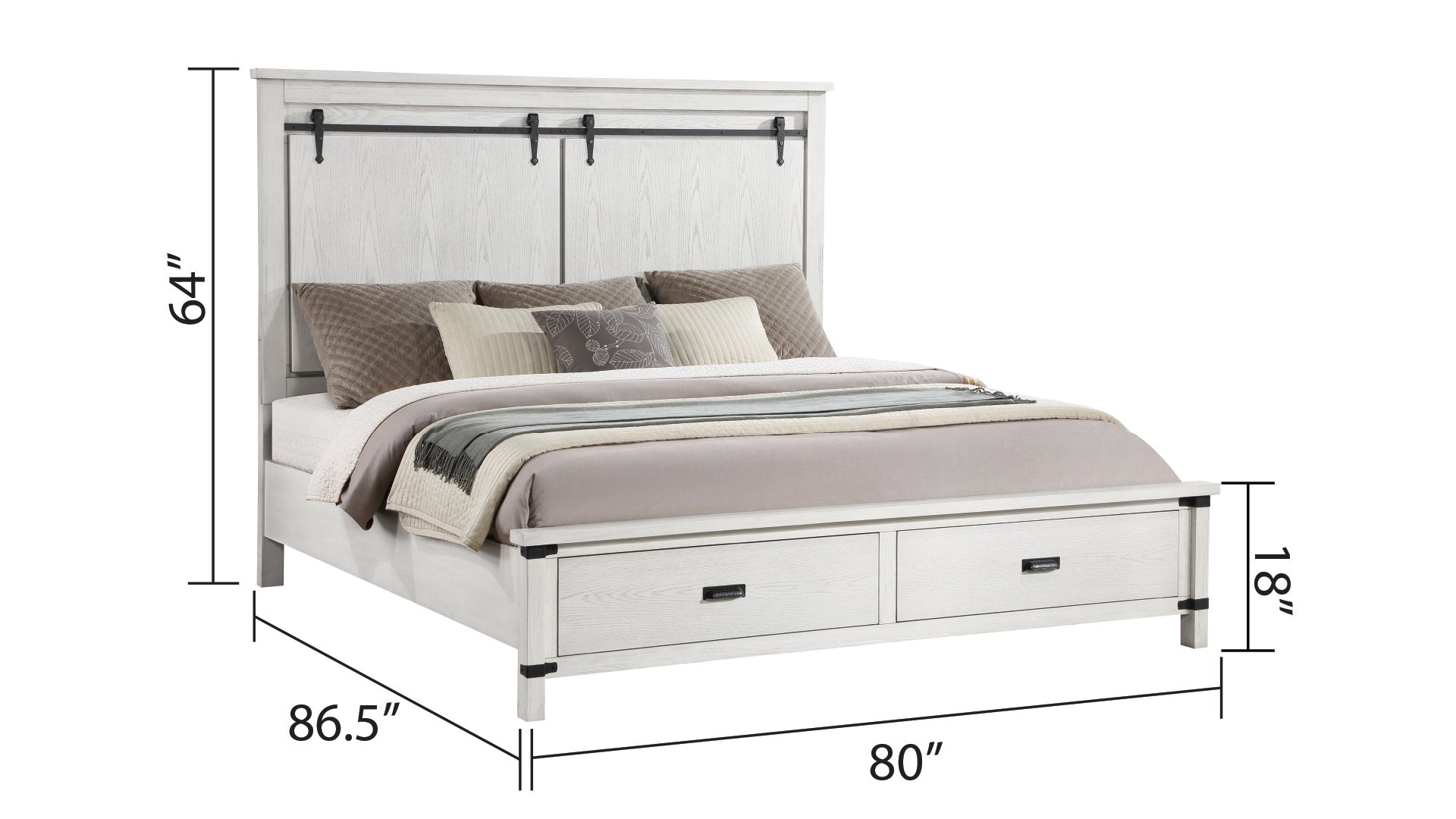 Loretta Modern Style 4 Pc King Bedroom Set Made With Wood In Antique White Box Spring Not Required King Antique White Wood White 4 Piece Set Bedroom Bed Included,Dresser Included,Mirror Included,Nightstand Included Modern Solid Wood Mdf Wood