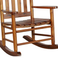 Golden Brown Slat Back Youth Rocking Chair Brown Primary Living Space Traditional Rocking Chairs Acacia Slat Back Wood