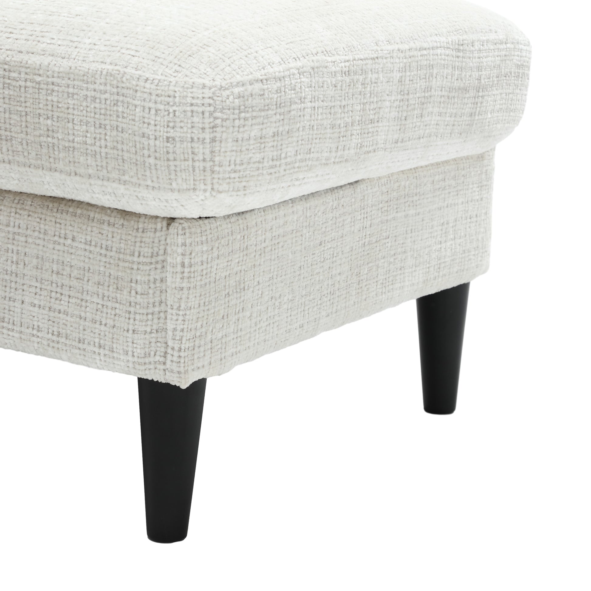 United Storage Sofa Living Room Sofa Cozy Sectional Sofa Beige Chenille 3 Seat